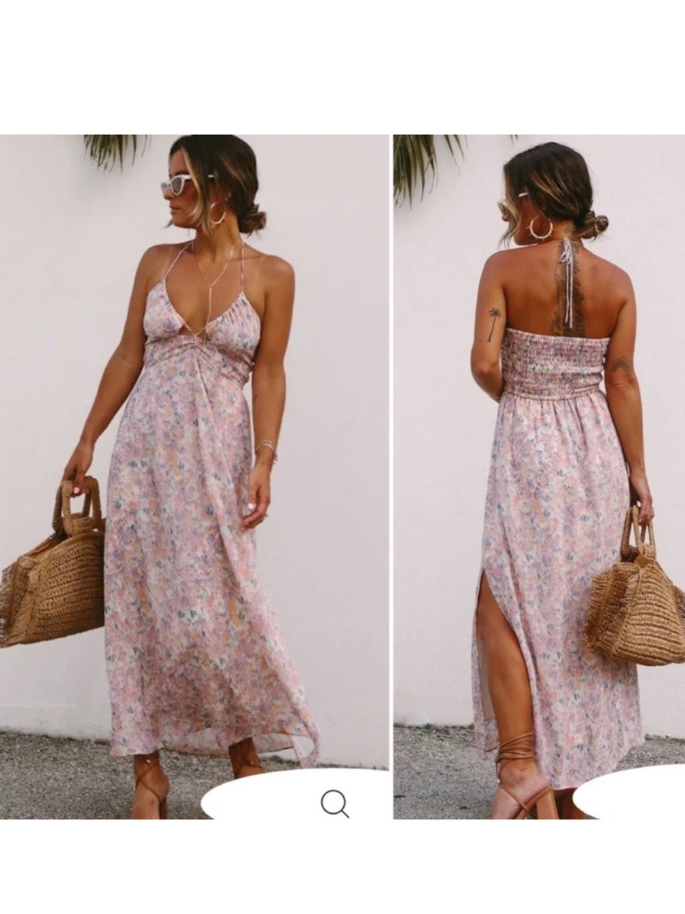 Vici x summer of Diane maxi dress with matching button down top
